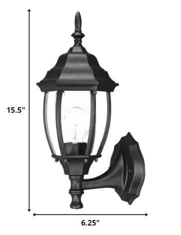 Matte Black Globe Lantern Wall Light By Homeroots | Wall Lamps | Modishstore - 2