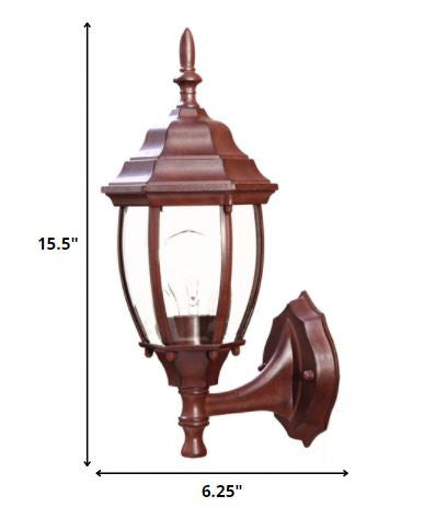 Dark Brown Globe Lantern Wall Light By Homeroots | Wall Lamps | Modishstore - 2