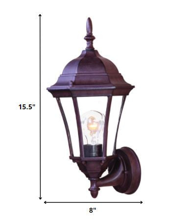 Dark Brown Carousel Lantern Wall Light By Homeroots | Wall Lamps | Modishstore - 2