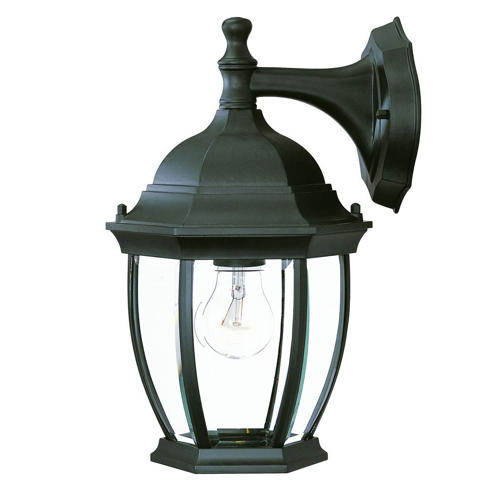 Matte Black Wide Hanging Lantern Wall Light By Homeroots | Wall Lamps | Modishstore