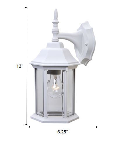 White Clear Glass Swing Arm Wall Light By Homeroots - 398584 | Wall Lamps | Modishstore - 2