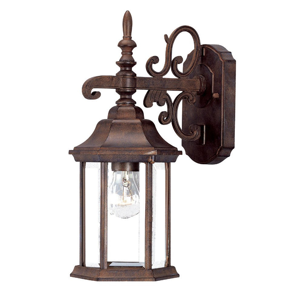 Petite Brown Domed Hanging Glass Lantern Wall Light By Homeroots | Wall Lamps | Modishstore