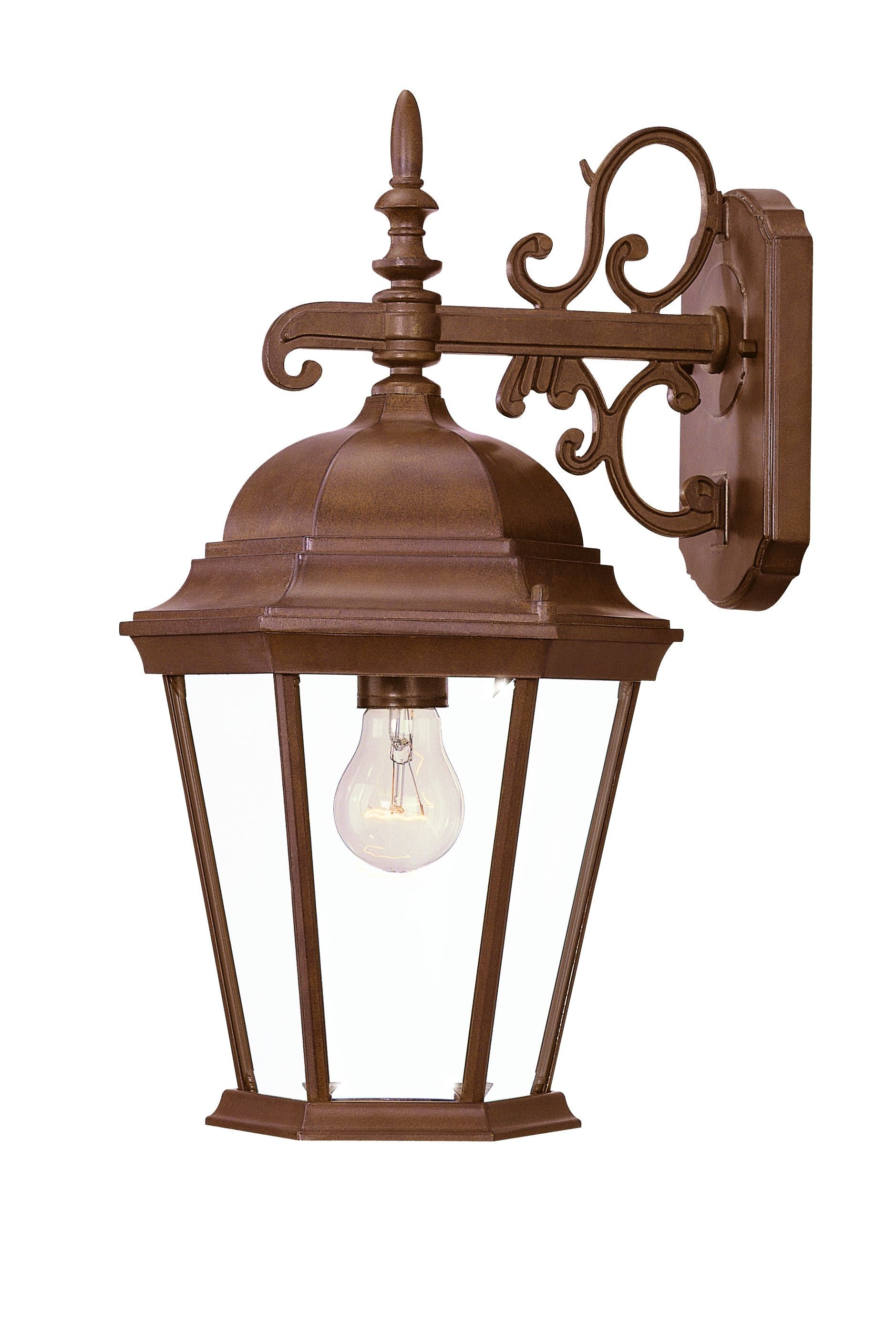 Brown Domed Hanging Lantern Wall Light By Homeroots | Wall Lamps | Modishstore