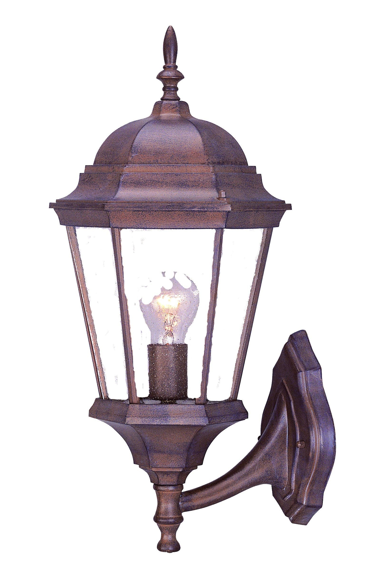 Dark Brown Swing Arm Lantern Wall Light By Homeroots | Wall Lamps | Modishstore