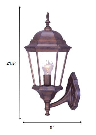 Dark Brown Swing Arm Lantern Wall Light By Homeroots | Wall Lamps | Modishstore - 2