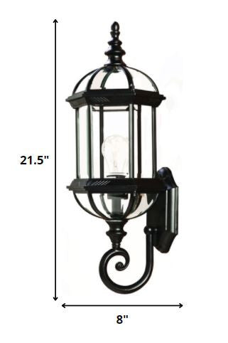 Matte Black Cylindrical Lantern Wall Light By Homeroots | Wall Lamps | Modishstore - 2