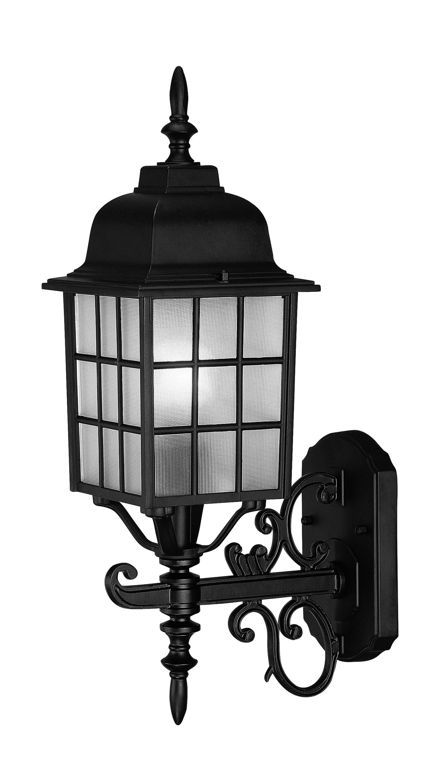 Matte Black Window Pane Lantern Wall Sconce By Homeroots | Lanterns | Modishstore