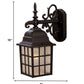 Dark Brown Window Pane Lantern Wall Light By Homeroots | Wall Lamps | Modishstore - 2