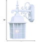 White Window Pane Lantern Wall Light By Homeroots | Wall Lamps | Modishstore - 2