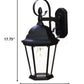 XL Matte Black Swing Arm Hanging Lantern Wall Light By Homeroots | Wall Lamps | Modishstore - 2
