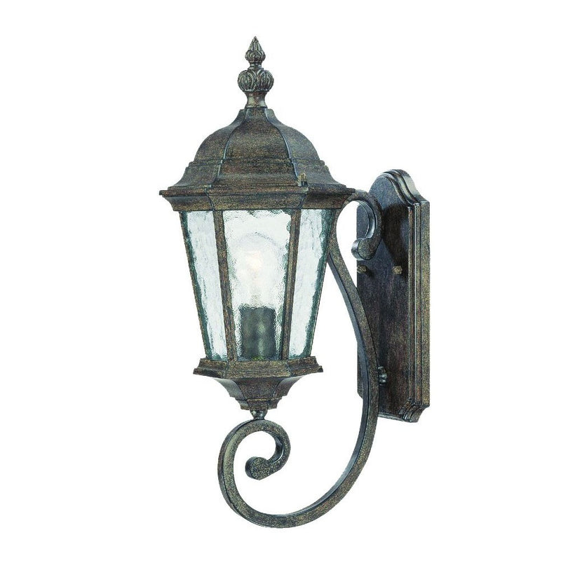 One Light Antique Black Carousel Lantern Wall Light By Homeroots | Wall Lamps | Modishstore