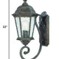One Light Antique Black Carousel Lantern Wall Light By Homeroots | Wall Lamps | Modishstore - 2