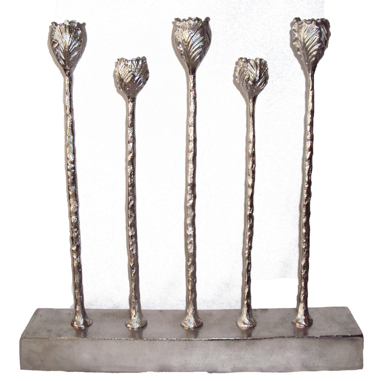 Antique Silver Floral Sticks Candle Holder | Candle Holders | Modishstore