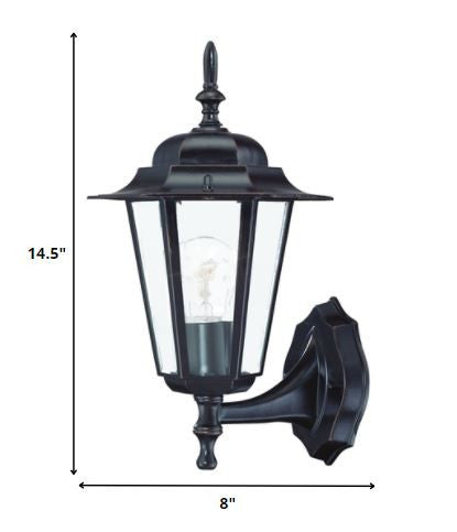 Antique Bronze Glass Lantern Wall Light By Homeroots | Wall Lamps | Modishstore - 2