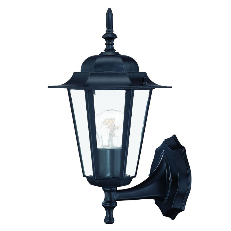 Matte Black Glass Lantern Wall Light By Homeroots | Wall Lamps | Modishstore