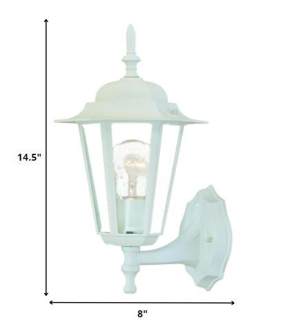White Glass Lantern Wall Light By Homeroots | Wall Lamps | Modishstore - 2