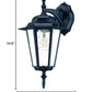 Matte Black Glass Hanging Lantern Wall Light By Homeroots | Wall Lamps | Modishstore - 2