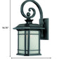 XL Matte Black Frosted Linen Glass Lantern Wall Light By Homeroots | Wall Lamps | Modishstore - 2