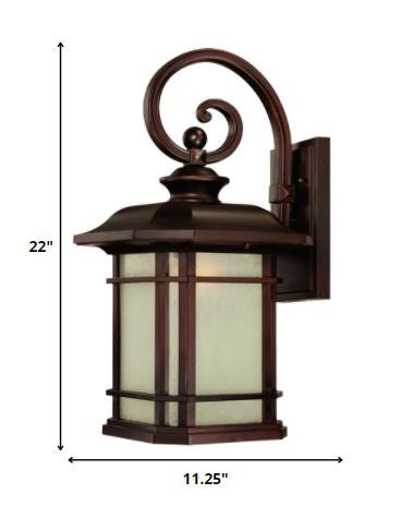 Somerset 1-Light Architectural Bronze Wall Light By Homeroots | Wall Lamps | Modishstore - 5