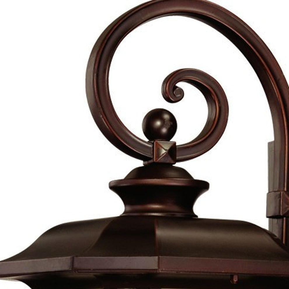 Somerset 1-Light Architectural Bronze Wall Light By Homeroots | Wall Lamps | Modishstore - 4