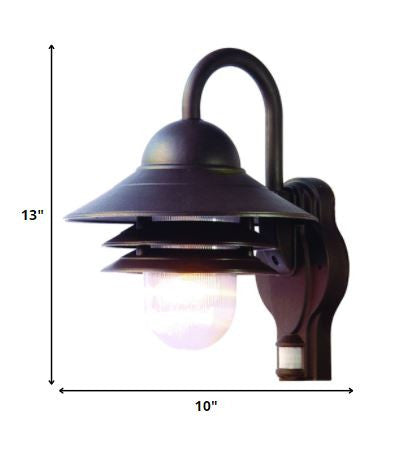 Antique Bronze Motion Sensor Outdoor Wall Light By Homeroots | Wall Lamps | Modishstore - 2