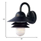 Matte Black Three Tier Lamp Shade Outdoor Wall Light By Homeroots | Wall Lamps | Modishstore - 2