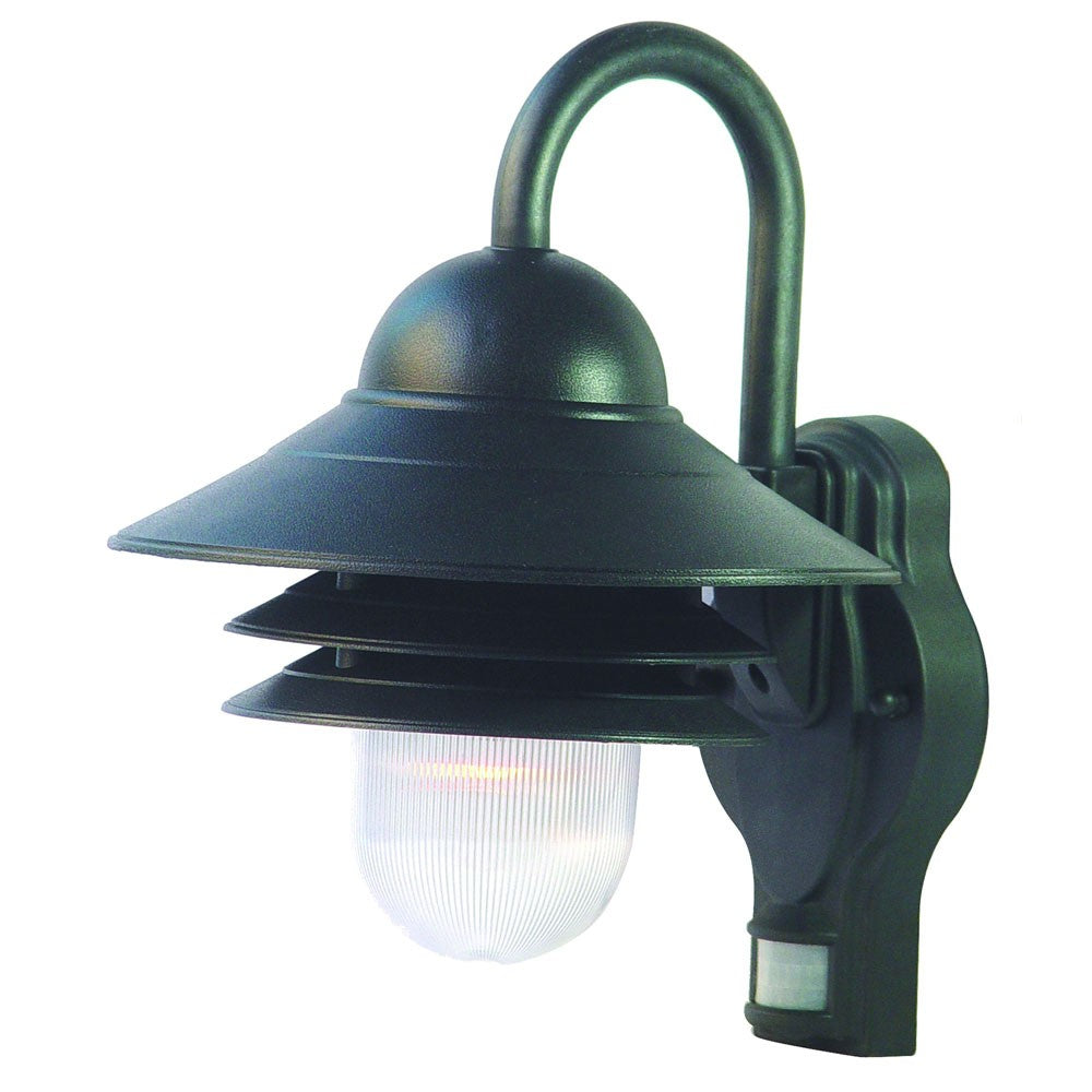Matte Black Motion Sensor Outdoor Wall Light By Homeroots | Wall Lamps | Modishstore
