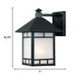 Petite Matte Black Frosted Glass Lantern Wall Light By Homeroots | Wall Lamps | Modishstore - 2