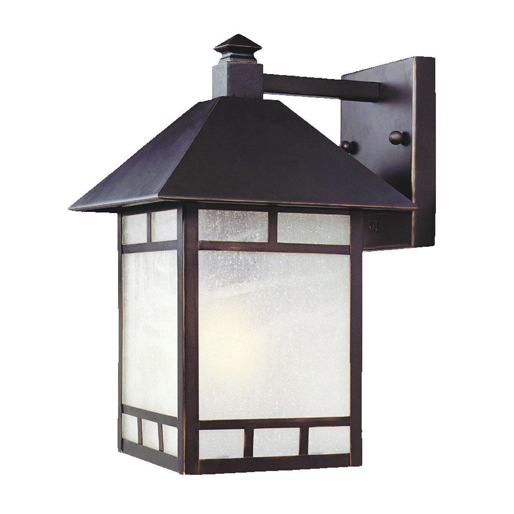 Antique Bronze Frosted Glass Lantern Wall Light By Homeroots | Wall Lamps | Modishstore