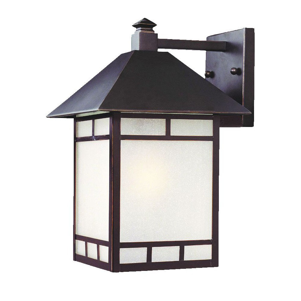 XL Antique Bronze Frosted Glass Lantern Wall Light By Homeroots | Wall Lamps | Modishstore