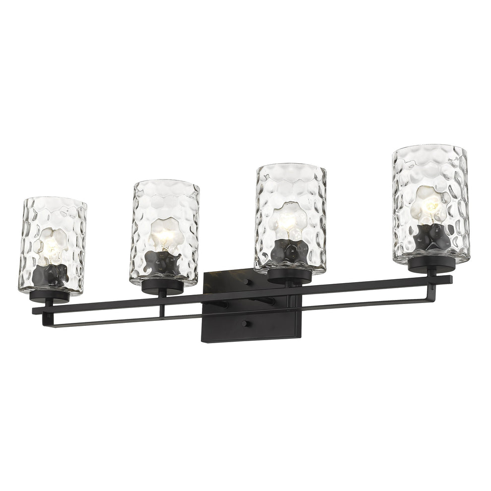 Livvy 4-Light Matte Black Vanity By Homeroots | Vanity Light | Modishstore - 2