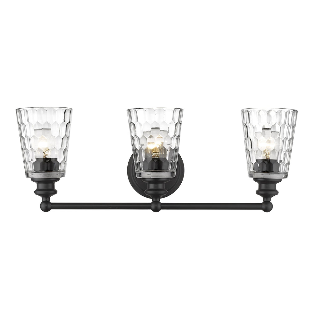 Mae 3-Light Matte Black Vanity By Homeroots | Vanity Light | Modishstore - 4