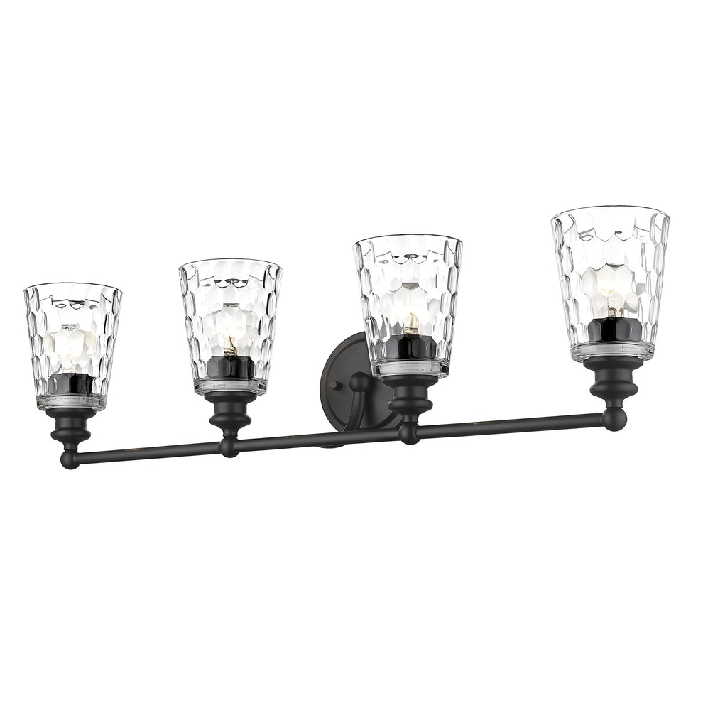 Mae 4-Light Matte Black Vanity By Homeroots | Vanity Light | Modishstore - 2