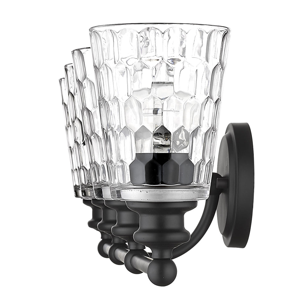 Mae 4-Light Matte Black Vanity By Homeroots | Vanity Light | Modishstore - 4