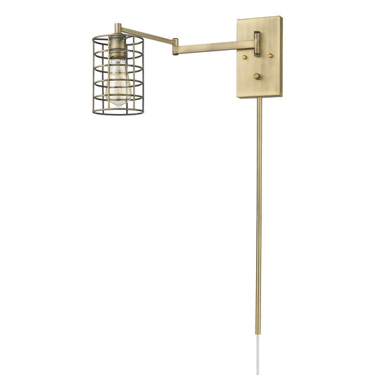 Industrial Gold Metal Wall Sconce By Homeroots | Sconces | Modishstore