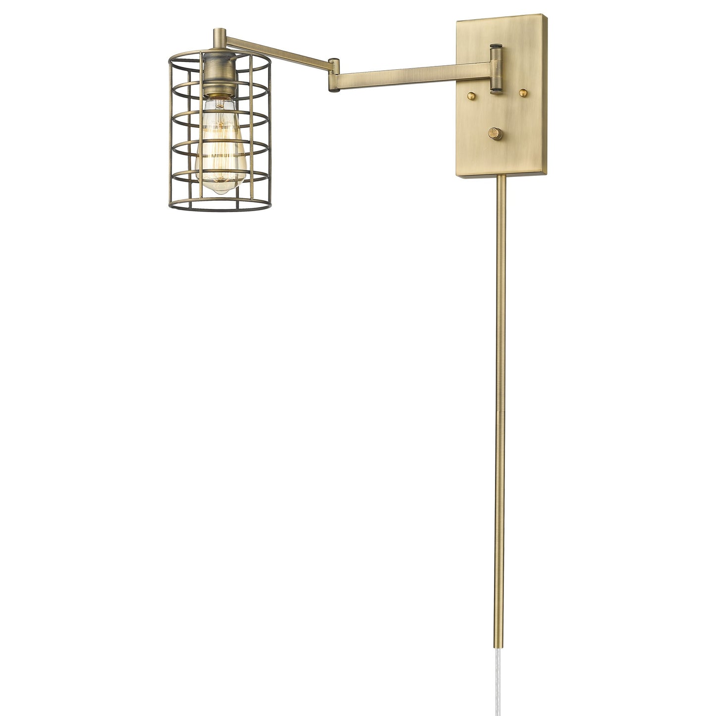Industrial Gold Metal Wall Sconce By Homeroots | Sconces | Modishstore - 2