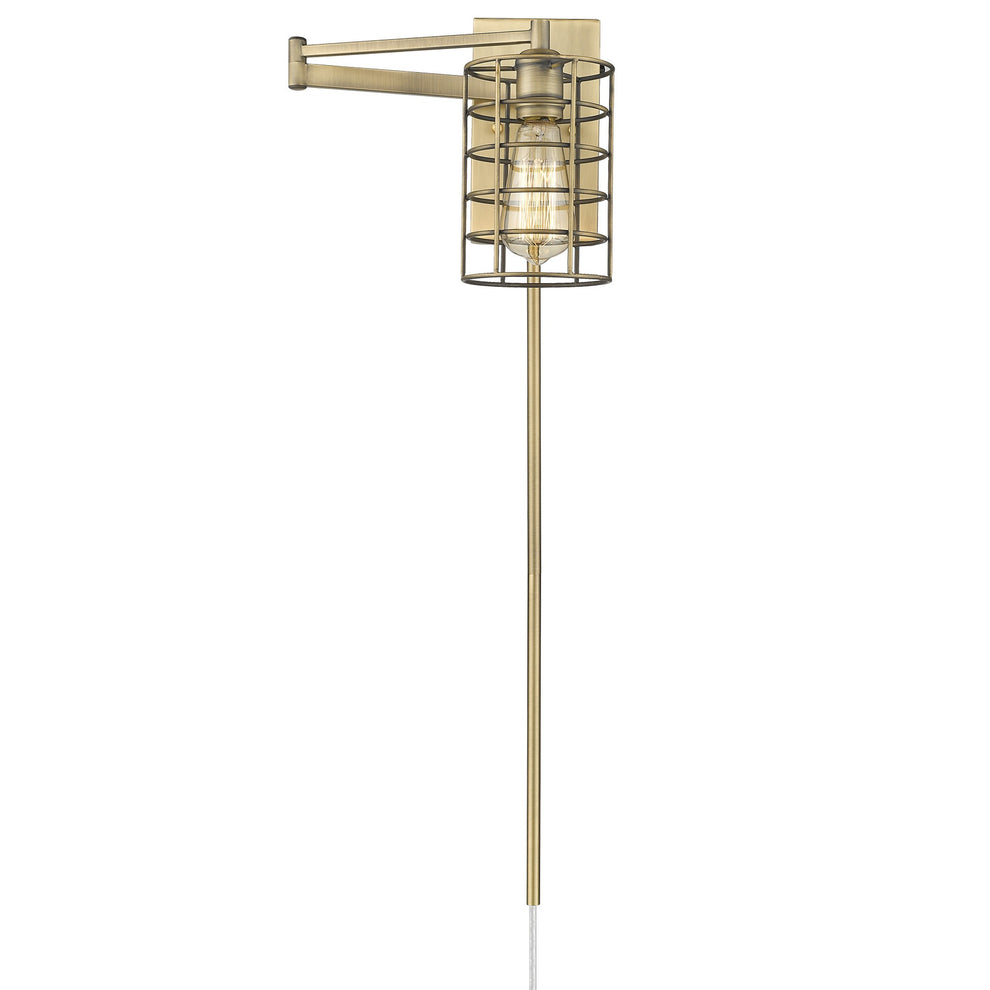 Industrial Gold Metal Wall Sconce By Homeroots | Sconces | Modishstore - 4