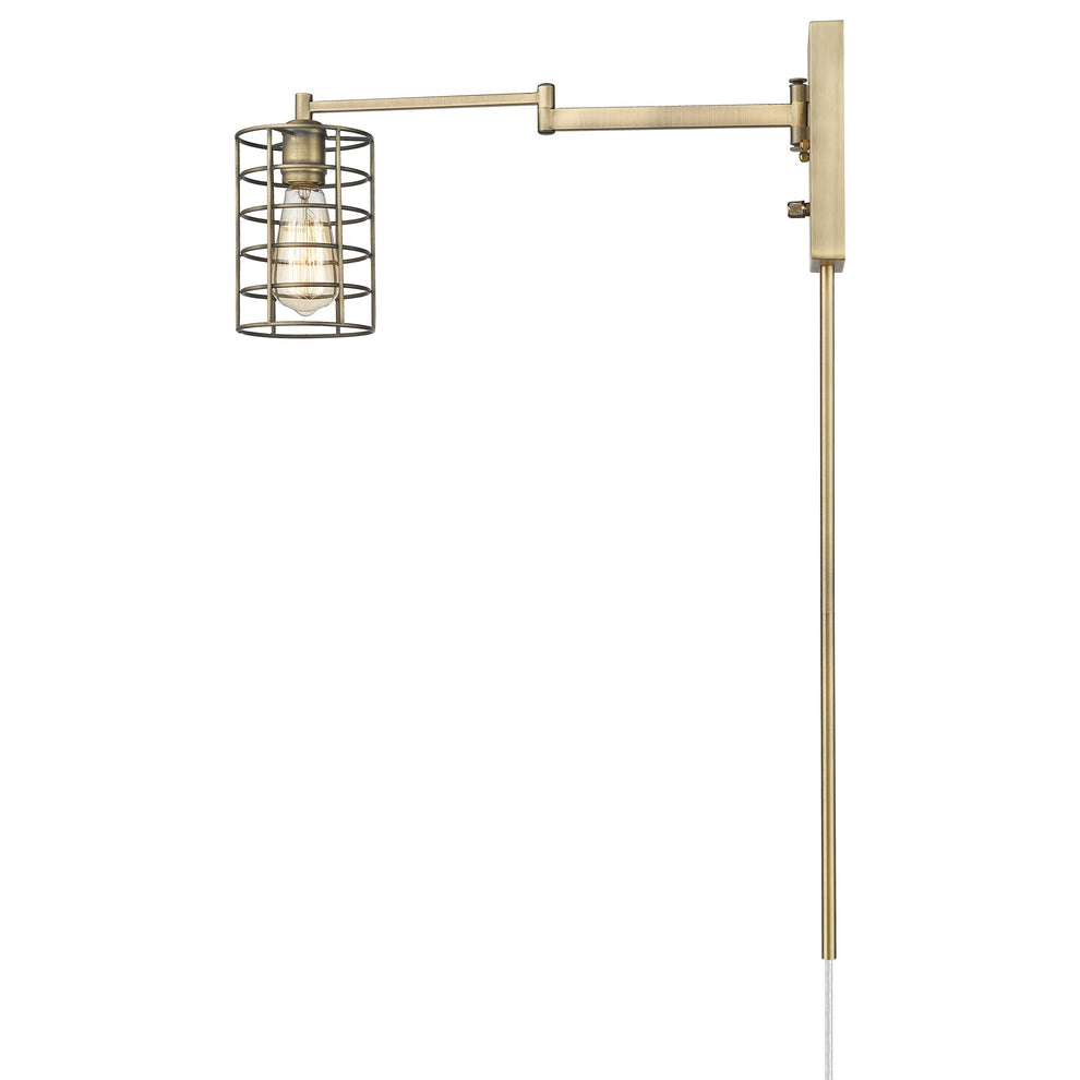 Industrial Gold Metal Wall Sconce By Homeroots | Sconces | Modishstore - 5