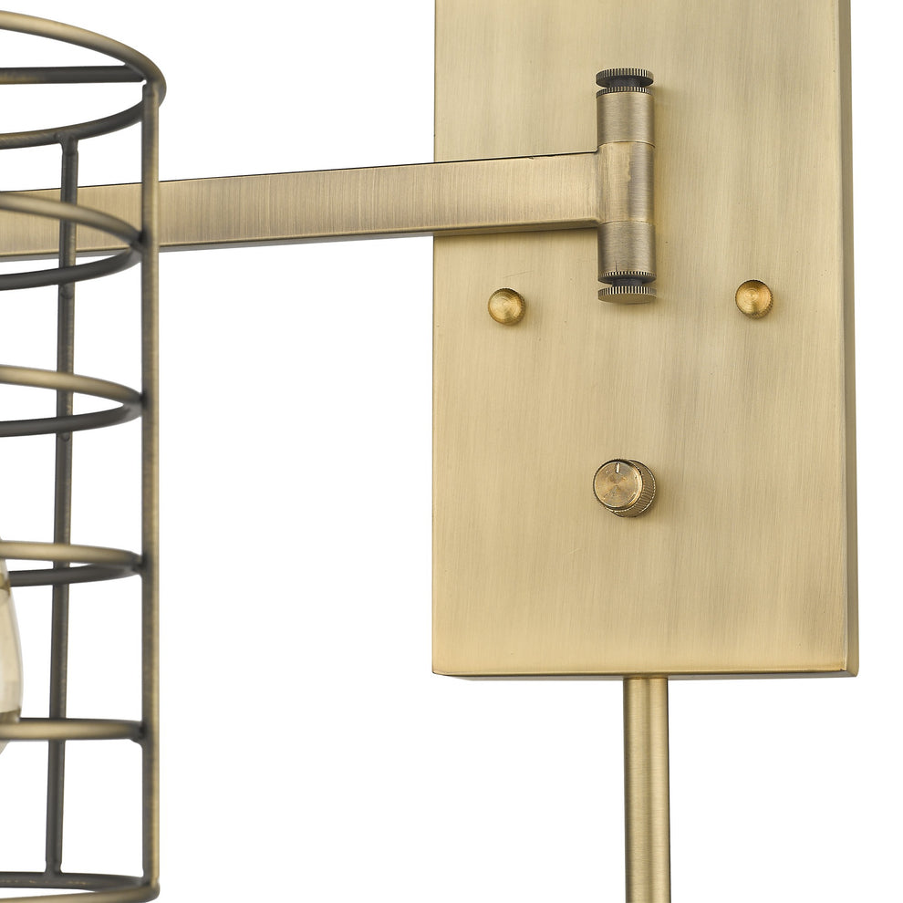 Industrial Gold Metal Wall Sconce By Homeroots | Sconces | Modishstore - 6