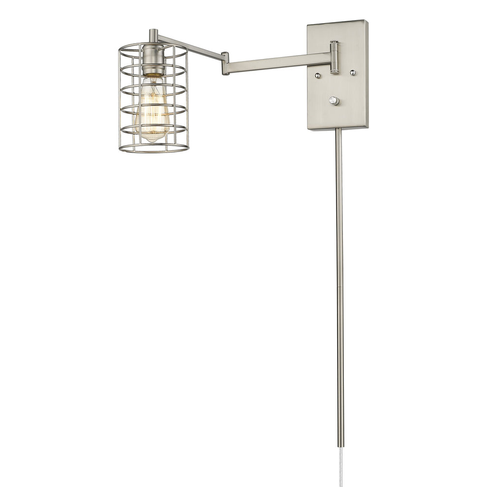 Industrial Silver Metal Wall Sconce By Homeroots | Sconces | Modishstore - 2