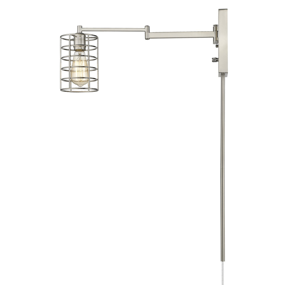 Industrial Silver Metal Wall Sconce By Homeroots | Sconces | Modishstore - 5