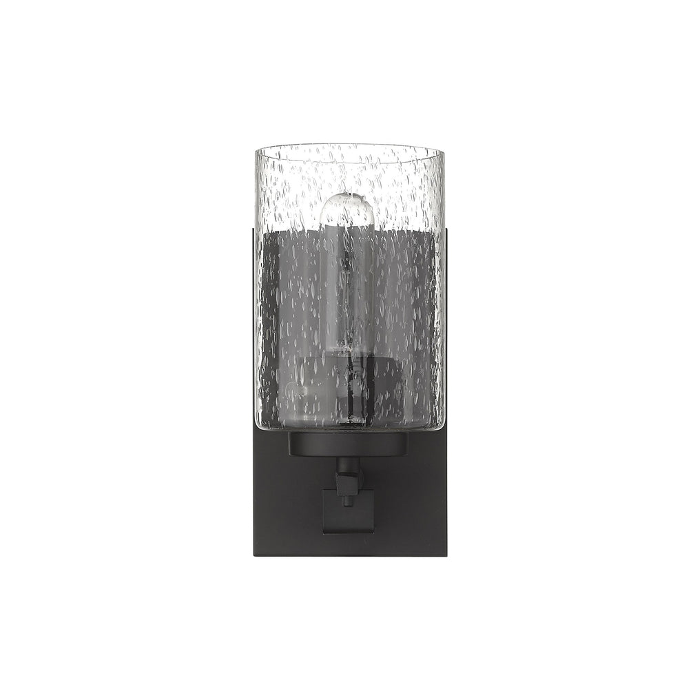 Bronze Metal and Textured Glass Wall Sconce By Homeroots | Sconces | Modishstore - 3