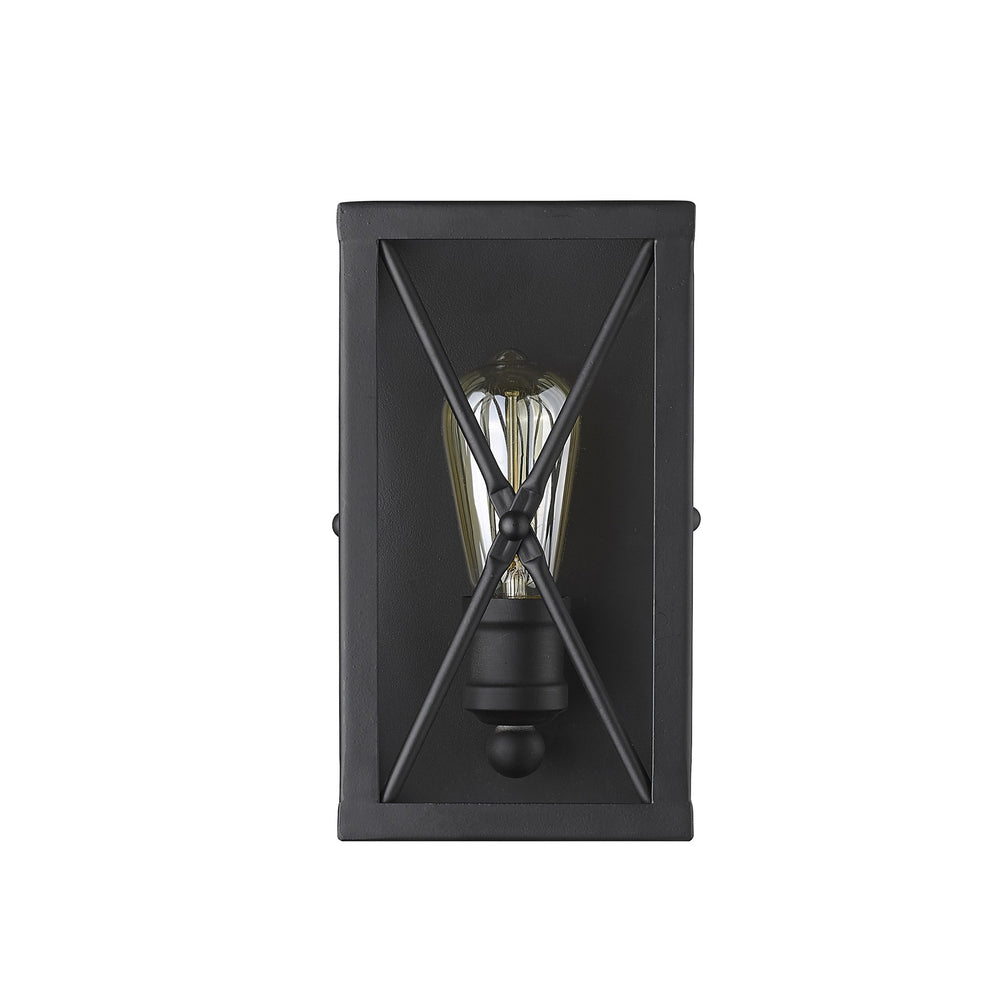 Matte Black Metal Geometric Wall Light By Homeroots | Wall Lamps | Modishstore - 4