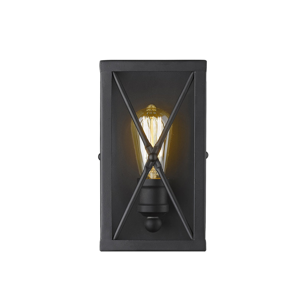 Matte Black Metal Geometric Wall Light By Homeroots | Wall Lamps | Modishstore - 5