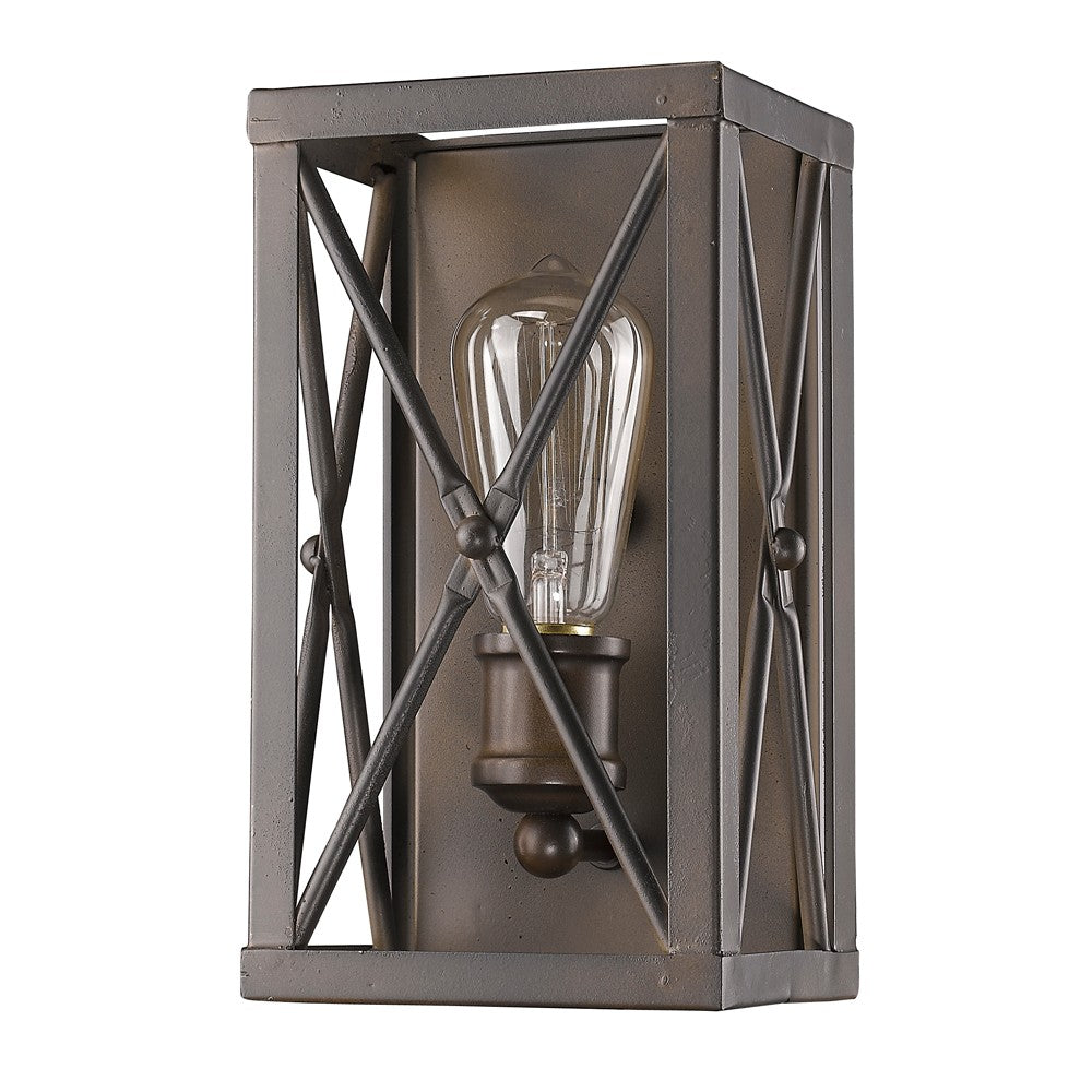 Antique Bronze Metal Geometric Wall Light By Homeroots | Wall Lamps | Modishstore