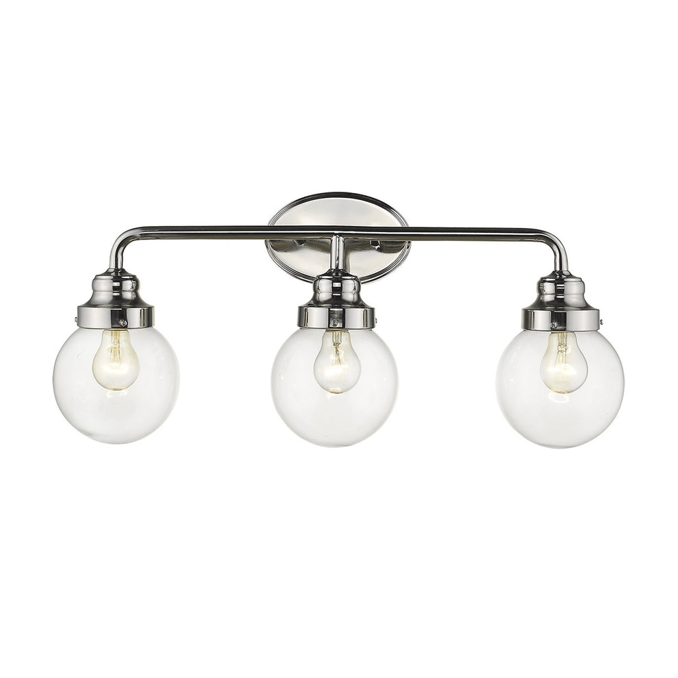 Portsmith 3-Light Polished Nickel Vanity By Homeroots | Vanity Light | Modishstore - 2