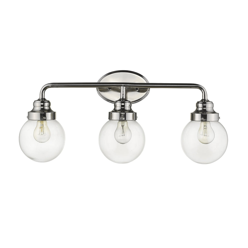 Portsmith 3-Light Polished Nickel Vanity By Homeroots | Vanity Light | Modishstore - 3