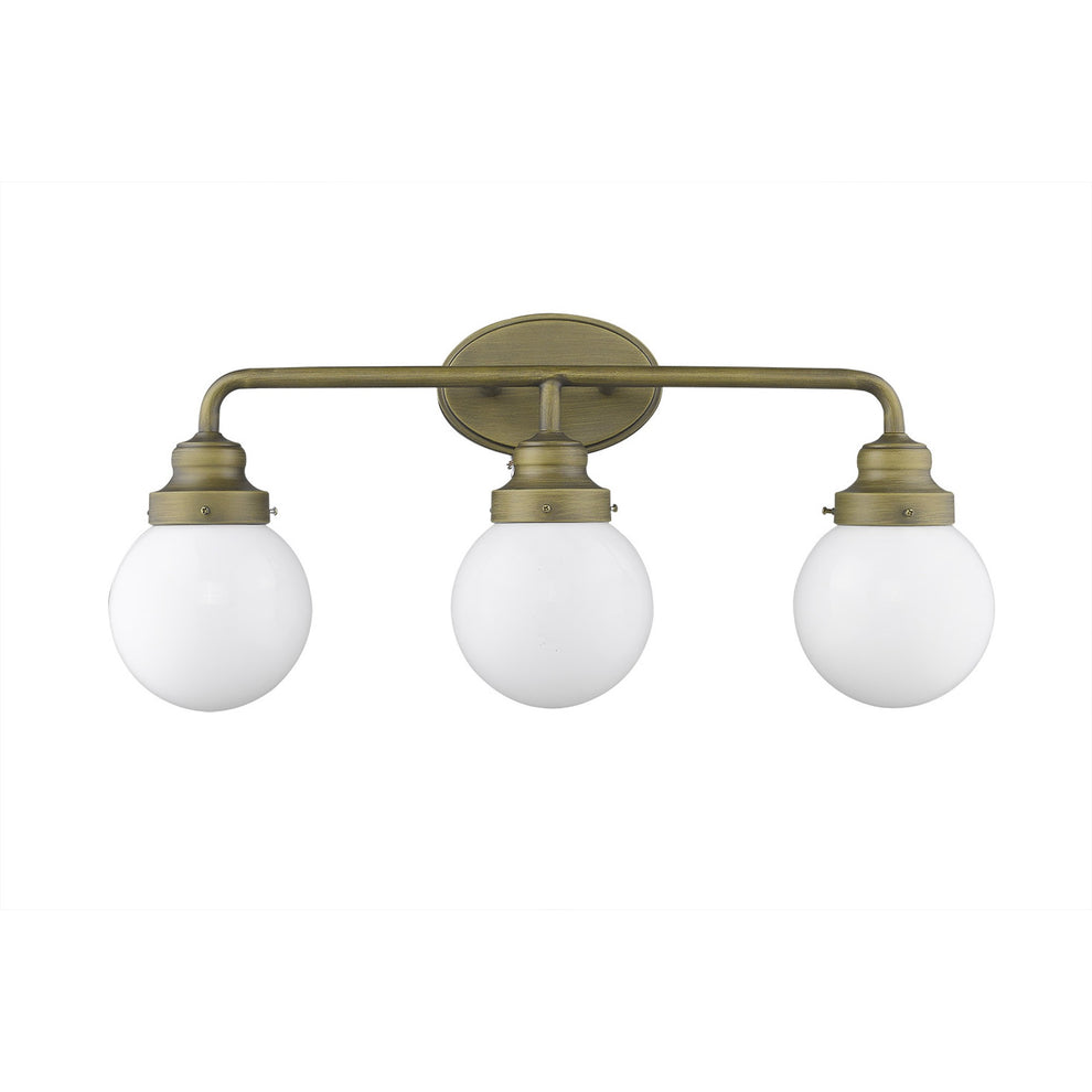 Portsmith 3-Light Raw Brass Vanity By Homeroots | Vanity Light | Modishstore - 3
