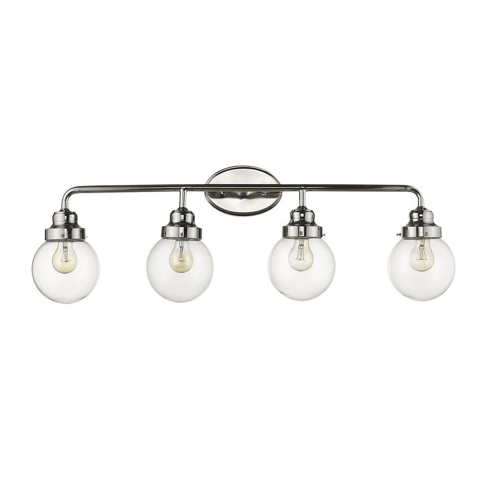 Portsmith 4-Light Polished Nickel Vanity By Homeroots | Vanity Light | Modishstore - 3