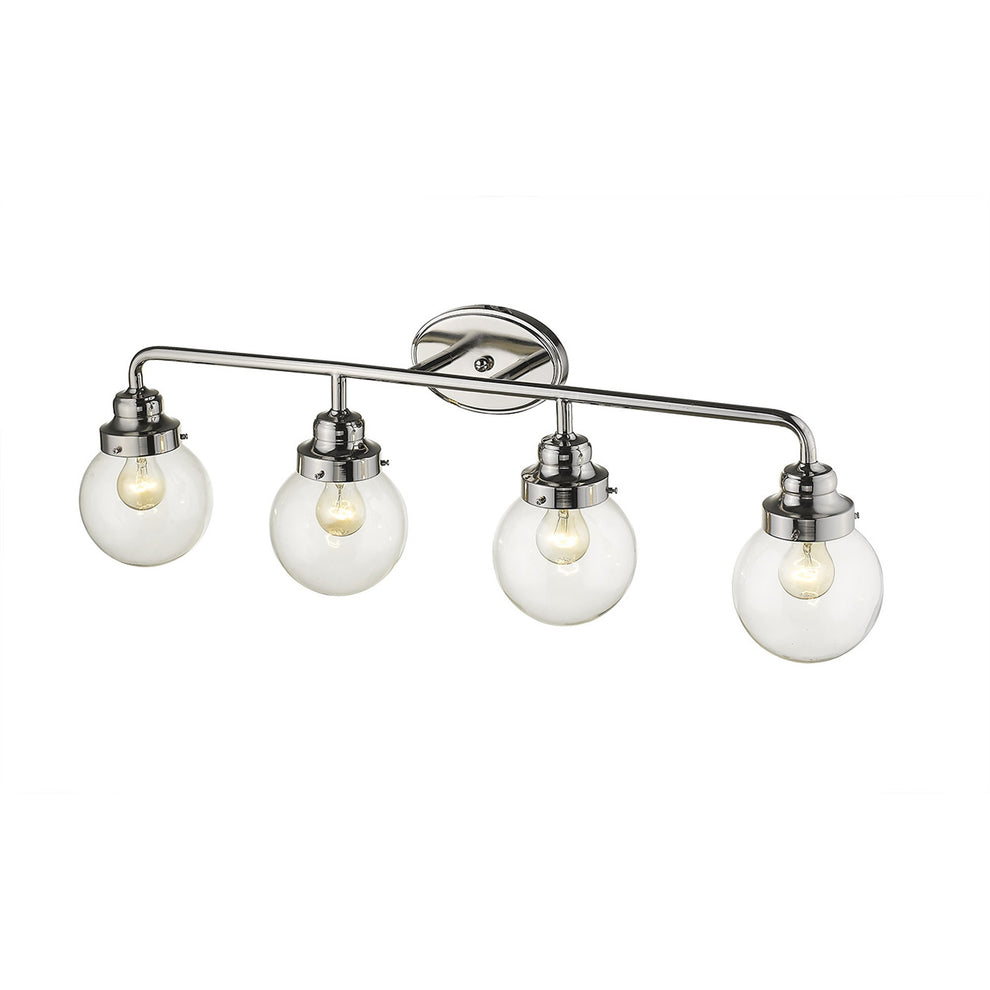 Portsmith 4-Light Polished Nickel Vanity By Homeroots | Vanity Light | Modishstore - 4